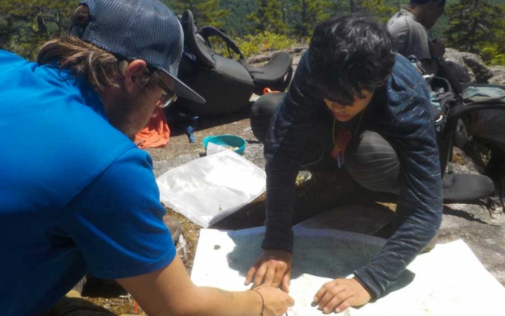 teens learn navigation skills